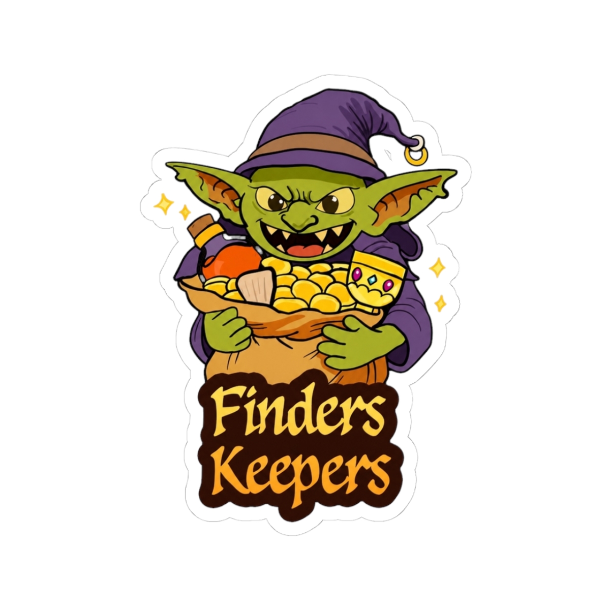 Finders Keepers - Cute Goblin Loot Fantasy Design | Core Keeper